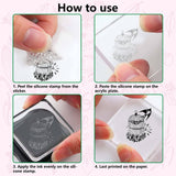 Custom PVC Plastic Clear Stamps, for DIY Scrapbooking, Photo Album Decorative, Cards Making, Stamp Sheets, Film Frame, Bird, 160x110x3mm