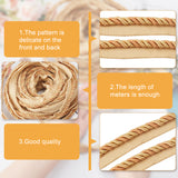 12.5M Polyester Twisted Lip Cord Trim, Twisted Trim Cord Rope Ribbon for Home Decoration, Upholstery, DIY Handmade Crafts, Wheat, 5/8 inch(16mm), about 13.67 Yards(12.5m)/pc