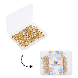 Brass Beads, Long-Lasting Plated, Rondelle, Real 14K Gold Plated, 6x5.5mm, Hole: 1.6mm, 150pcs/box