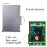 Rectangle with Word Vintage Metal Iron Sign Poster, for Home Wall Decoration, Cat Pattern, 300x200x0.5mm