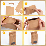 Folding Kraft Paper Box with Visible Window, Suitable for Gift Giving, with Hemp Rope, Rectangle, BurlyWood, Finish Product: 10x8x17cm