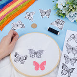 PVA Water-soluble Embroidery Aid Drawing Sketch, Butterfly, 297x210mmm, 2pcs/set
