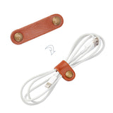 Cattlehide Cable Straps, Management Cable Ties, for USB Cable Headphone Wire, Mixed Color, 63.5x16.5x2~6mm, 4pcs/color, 5 colors, 20pcs/set