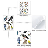 PVC Wall Stickers, Rectangle with Bird Pattern, for Home Living Room Bedroom Decoration, Mixed Color, 200x290mm, 4pcs/set