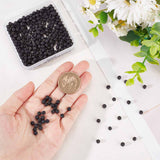 4 Strands Natural Lava Rock Round Beads Strands, 4mm, Hole: 1mm, about 94pcs/strand, 15.7 inch