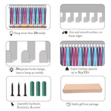 Fashion Iron Medal Hanger Holder Display Wall Rack, 20 Hooks, with Screws, Word Dream believe achieve NEVER GIVE UP, Silver Color Plated, 132x400mm