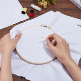 Cotton Cloth for Punch Needle, Punch Needle Fabric, Embroidery Fabric, Square, White, 398~400x398~400x0.4mm