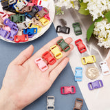 POM Plastic Side Release Buckles, Survival Bracelet Clasps, Mixed Color, 28.8~29x15x6.5mm, Hole: 11x2mm, 13 colors, 10pcs/color, 130pcs/set
