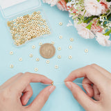 150Pcs Brass Beads, Long-Lasting Plated, Flat Round/Disc, Heishi Beads, Real 18K Gold Plated, 6x1.5mm, Hole: 1.8mm