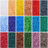 Ornaland 12/0 Transparent Glass Seed Beads, Grade A, Round, Clear, 2x1.5mm, Hole: 0.8mm, about 11200pcs/bag