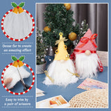 Artificial Wool Gnome Beard Costume Beard, Festive & Party Decoraions, with Wood Beads, White, 190~200x90x1.5mm, 15mm