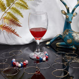 60Pcs 2 Colors 316 Surgical Stainless Steel Wine Glass Charms Rings, Hoop Earring Findings, for Hoop Earrings, Golden & Stainless Steel Color, 45x40x0.7mm, 30pcs/color, 21 Gauge