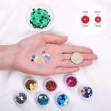Ornament Accessories Plastic Paillette Beads, Sequins Beads, Disc, Mixed Color, 15x30mm