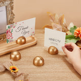 Wood Memo Photo Stand, Name Card Holders, Half Round, Dark Goldenrod, 47.5x30mm