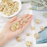 50Pcs 5 Style 4-Hole Brass Buttons, Half Round with Badge, for Sewing Crafting, Golden, 10pcs/style