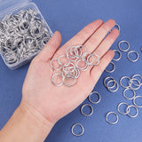 Aluminium Open Jump Rings, Silver, 18x2mm, about 14mm inner diameter, 200pcs/box