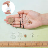 90Pcs DIY Glass Wishing Bottle Jewelry Sets Kits, Including 2 Styles Pendants, Waxed Cotton Cord, Brass Earring Hooks and Iron Jump Rings, Platinum