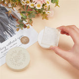 Resin Stamps, for DIY Craft Card Scrapbooking Supplies, Rectangle, Clear, Leaf Pattern, 4.65x4.35x2.3cm