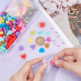 150Pcs 10 Colors Plastic Heart Lapel Pin Backs, Butterfly Clutch Pin Backings, with 150Pcs Brass Tie Tacks Lapel Pin Brooch Findings, Mixed Color, 14x14.5x8mm, Hole: 1mm, 15Pcs/color