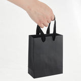 Paper Bags, Gift Bags, Shopping Bags, Wedding Bags, Rectangle with Handles, Black, 16x13x6cm