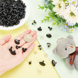 320 Sets 6 Style Plastic Craft Doll Safety Eyes, Stuffed Toy Eyes, Black, 8.5~19x6.5~13.5x13.5~15.5mm