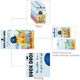 50Pcs Paper Card, Greeting Card, Duck Theme Card, Rectangle, Beach Theme Pattern, 87.5x50mm