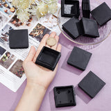 Square Plastic Chair Plugs, Anti Slip Furniture Support Pads, for Noise Reducing, Black, 50x50x18mm, Inner Diameter: 41x41mm