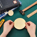 2Pcs 2 Style Brass Sheet, Brass Discs, Flat Round, Raw(Unplated), 50x2mm & 100x2mm, 1pc/style