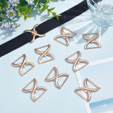 10Pcs Alloy Buckle Clasps, For Webbing, Strapping Bags, Garment Accessories, Light Gold, 35x37x3mm