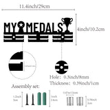 Acrylic Medal Holder, Medals Display Hanger Rack, with Standoff Pins, Medal Holder Frame, Trophy Pattern, 102x290x10mm, Hole: 8mm