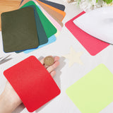 24Pcs 24 Colors Iron on/Sew on Imitation Jean Cloth Repair Patches, Rectangle, Mixed Color, 125x95x0.3mm, 1pc/color