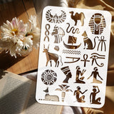 Plastic Drawing Painting Stencils Templates, for Painting on Scrapbook Fabric Tiles Floor Furniture Wood, Rectangle, Symbol, 29.7x21cm