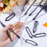 DIY Anti-lost Electronic Stylus & Lighter Pendant Necklace Making Kit, Including Rubber Lanyard Straps, Silicone Pendant, Black, 25Pcs/box