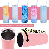 Silicone Cup Sleeve, Sublimation Tumblers, Insulated Reusable Cup Sleeves, Column, Pink, 82x235mm, Inner Diameter: 79mm