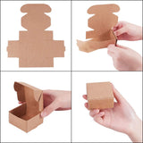 Kraft Paper Box, Square, BurlyWood, 6.2x6.2x3.5cm