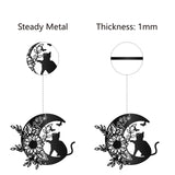 Iron Hanging Decors, Metal Art Wall Decoration, for Living Room, Home, Office, Garden, Kitchen, Hotel, Balcony, with Wall Anchor & Screw, Cat Pattern, 300x260x1mm