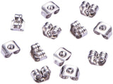 304 Stainless Steel Ear Nuts, 5x3.5x2mm, Hole: 0.8mm