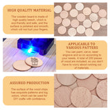 Unfinished Wooden Discs, Wood Cutout Circles Chips, for Arts & Crafts Projects, Flat Round, BurlyWood, 6x0.06cm