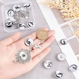 DIY Flat Round with Fairy Lanyard Necklace Making Kit, Include Glass Buttons, Zinc Alloy Keychain, 304 Stainless Steel Chains Necklaces, Mixed Patterns, 14Pcs/box