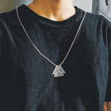 7Pcs 7 Style Arrow & Wolf & Cross & Axe & Wing Pendant Necklaces Set, Alloy Pendants, Stainless Steel Chain, Norse Viking Jewelry for Men Women, Stainless Steel Color, 23.43~23.62 inch(59.5~60cm), 1Pc/style