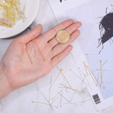 Brass Eye Pin, Golden & Silver, 2.0~5x0.7mm, Hole: 2mm, 600pcs/box