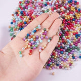 Eco-Friendly Dyed Glass Pearl Round Beads, Mixed Color, 4mm, Hole: 1mm, about 230pcs/compartment, 5520pcs/box