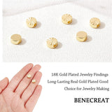 40Pcs Brass Spacer Beads, Long-Lasting Plated, Flat Round, Real 18K Gold Plated, 6x3mm, Hole: 1.5mm