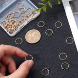 50Pcs Long-Lasting Plated Brass Open Jump Rings, Nickel Free, Twisted Ring, Real 18K Gold Plated, 18 Gauge, 12x1mm, Inner Diameter: 10mm