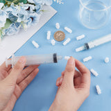 Plastic Luer Lock Syringe Tip Caps, Disposable Syringe Cap, for Liquid Sampling in the Laboratory, White, 1.9x0.9cm, 70pcs/box