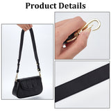 PU Leather Purse Shoulder Straps, with Alloy Swivel Clasps, for Underarm Bag Straps Replacement Accessories, Light Gold, 80x1.9~4x0.3cm