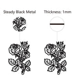 Iron Wall Signs, Metal Art Wall Decoration, for Living Room, Home, Office, Garden, Kitchen, Hotel, Balcony, Flower Pattern, 300x250x1mm