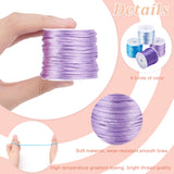 4 Rolls 4 Colors Nylon Rattail Satin Cord, Beading String, for Chinese Knotting, Jewelry Making, Mixed Color, 2mm, about 10.93 yards(10m)/roll, 1roll/color