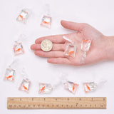 12Pcs Resin Pendants, Goldfish Water Bag Shape, Orange, 54.5x23.5x10.5mm, Hole: 2.5mm, 12pcs
