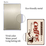 Vintage Metal Tin Sign, Wall Decor for Bars, Restaurants, Cafes Pubs, Fresh Brewed Coffee Pattern, 30x20cm